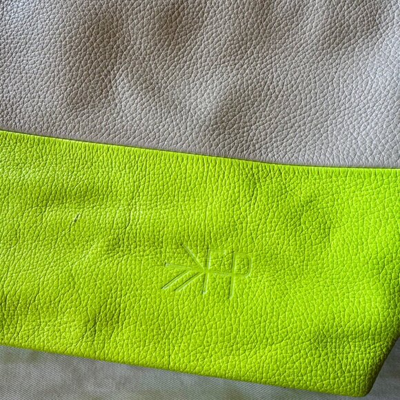 FRESHLY PICKED Original Leather Carryall Bag - Tan & Neon Yellow - Picture 7 of 16